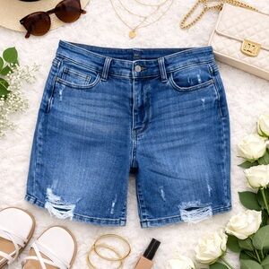 Judy Blue Women's Distressed Blue Jean Shorts